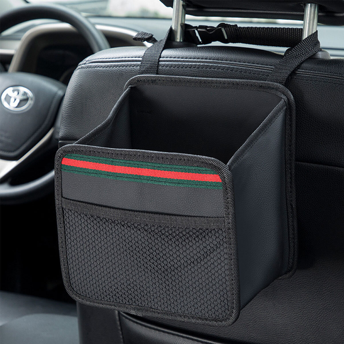 Car Seat Back Storage Bag Waterproof Leather Durable Multifunctional Storage Box