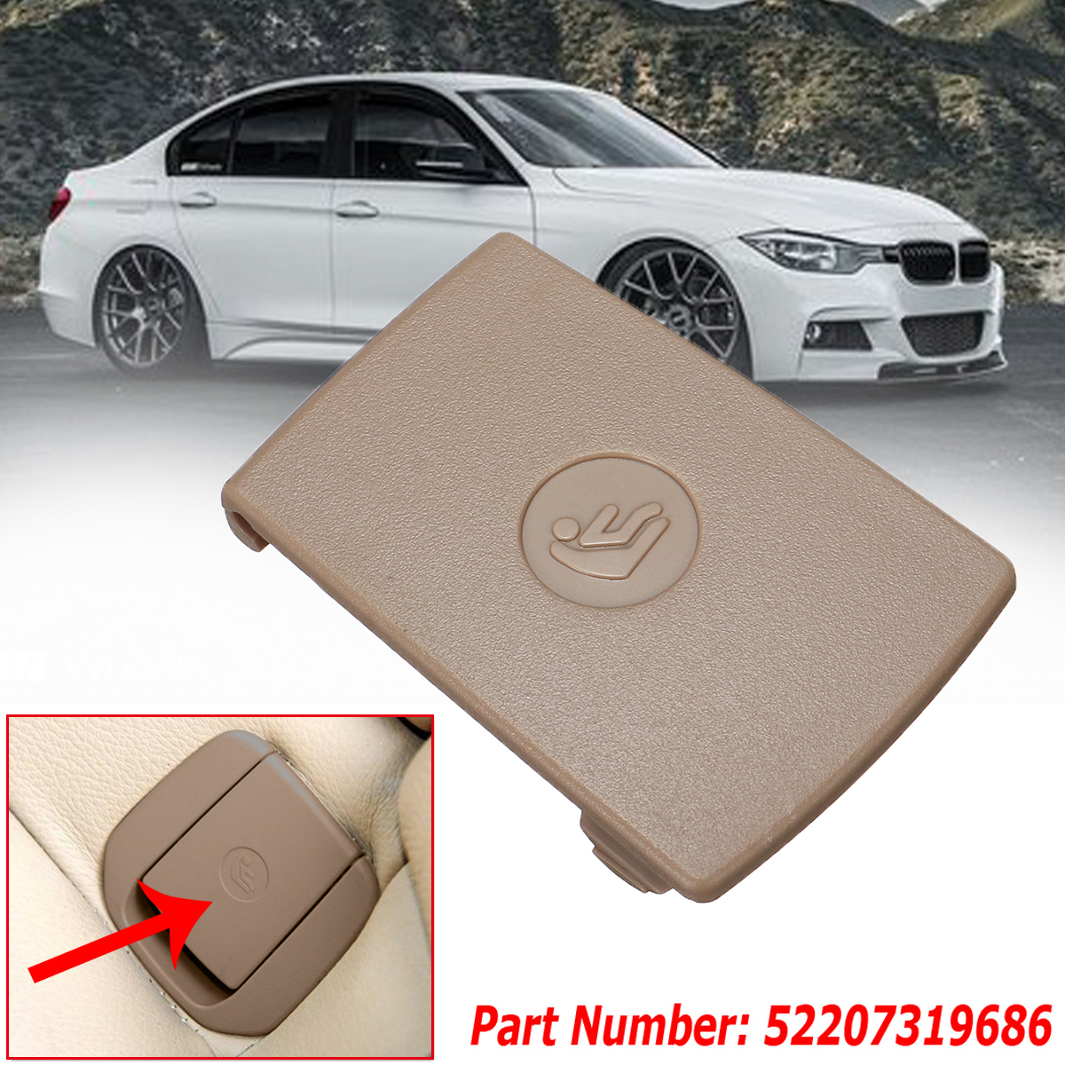 For-BMW-F30-F31-3-Series-F20-F21-F22-Rear-Child-Seat-Anchor-ISOFix-Cover-Beige-1666416