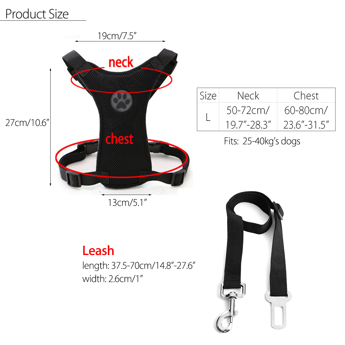 Size-L-Air-Mesh-Dog-Car-Seat-Belt-Adjustable-Harness-with-Clip-Lead-Pet-Travel-1279770
