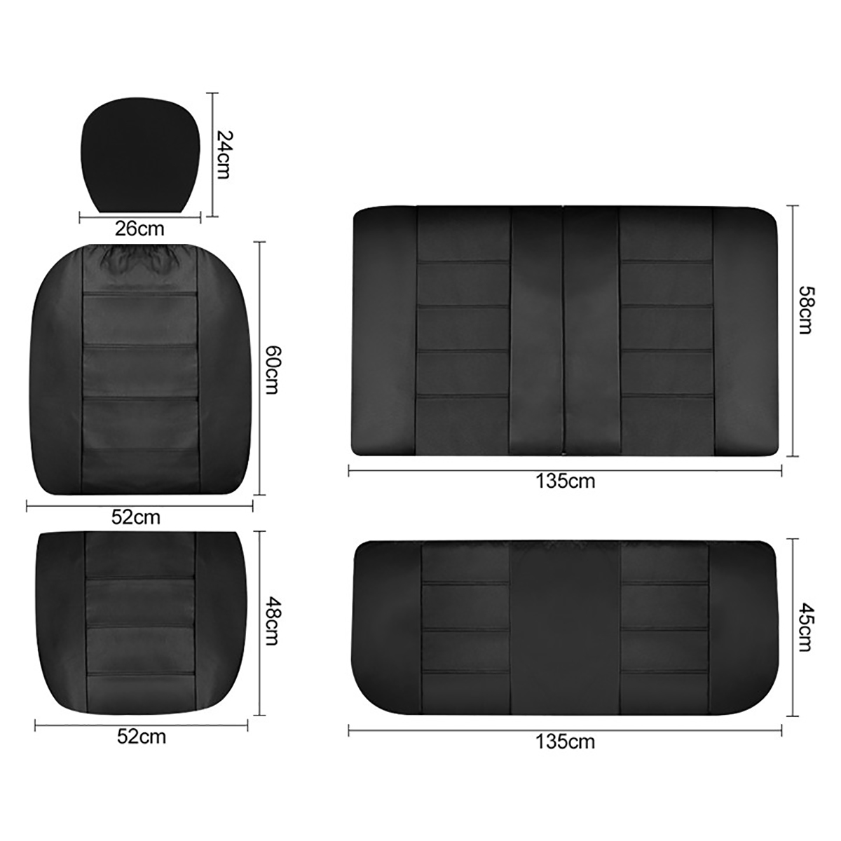 11pcs-Car-Front-Rear-Seat-Cover-Headrest-Protector-Set-PU-Leather-Lock-Uinversal-1663364