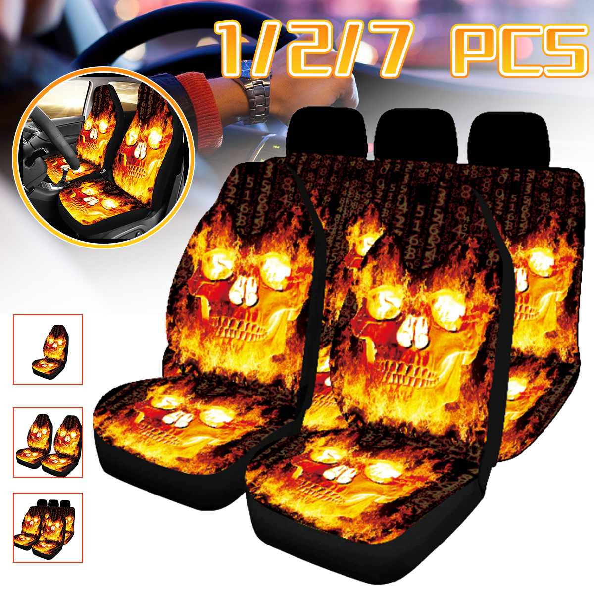 127PCS-Car-Seat-Cover-Set-Universal-Fit-Flame-Skull-Seat-Protection-Cover-1733991