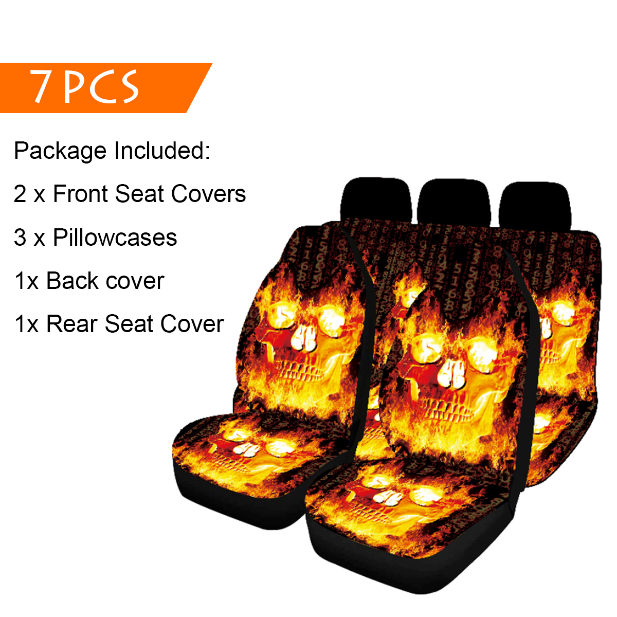 127PCS-Car-Seat-Cover-Set-Universal-Fit-Flame-Skull-Seat-Protection-Cover-1733991