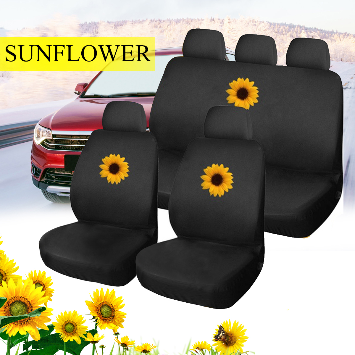 12PCS-Waterproof-Universal-Full-Set-Car-Seat-Covers-Car-Truck-Sunflower-1667831