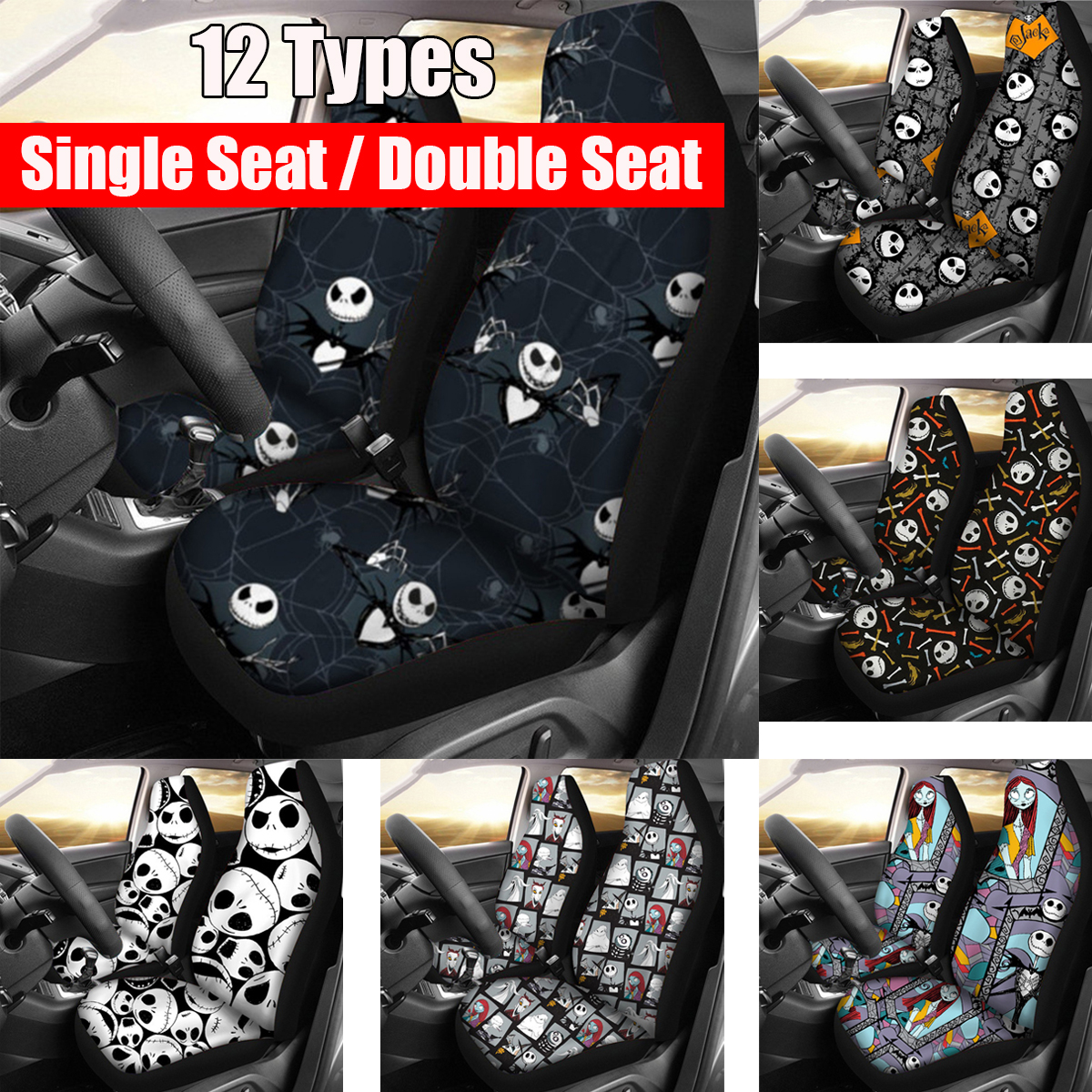 12Pcs-Skull-Printed-Universal-Car-Front-Seat-Cover-Auto-Cushion-Protector-Mat-1702013