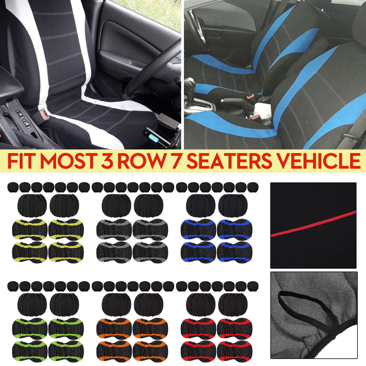 13PCS-Universal-Car-Front-Seat-Back-Bench-Covers-Protectors-Full-Set-Washable-1663603