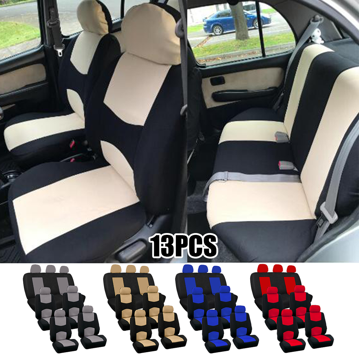 13PCS-Universal-Car-Seat-Cover-Full-Set-Front-Rear-Cushion-Mat-Protector-7-Seats-1663124
