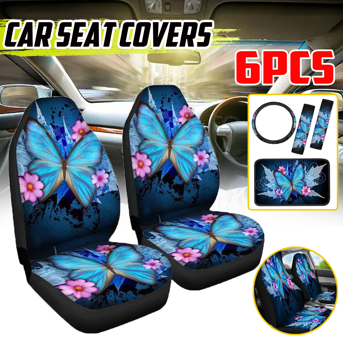 16-PCS-Car-Seat-Covers-Full-Set-Butterfly-Leather-Universal-Steering-Wheel-Cover-1818975