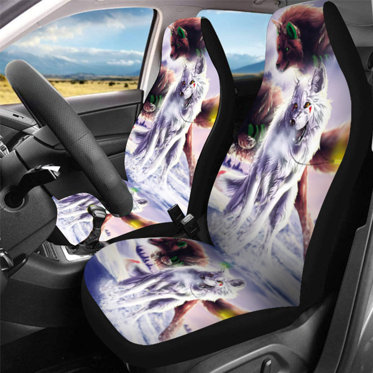 17-PCS-Universal-Car-Seat-Cover-Wolf-Design-Front--Rear-Seat-Full-Protect-1793982