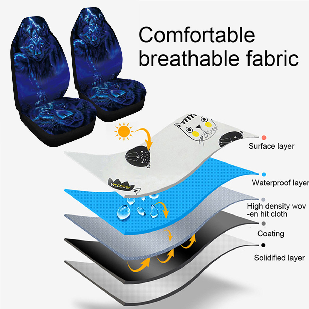 17PCS-Universal-Car-Seat-Cover-Blue-Leopard-Design-Front--Rear-Seat-Full-Protect-1790838