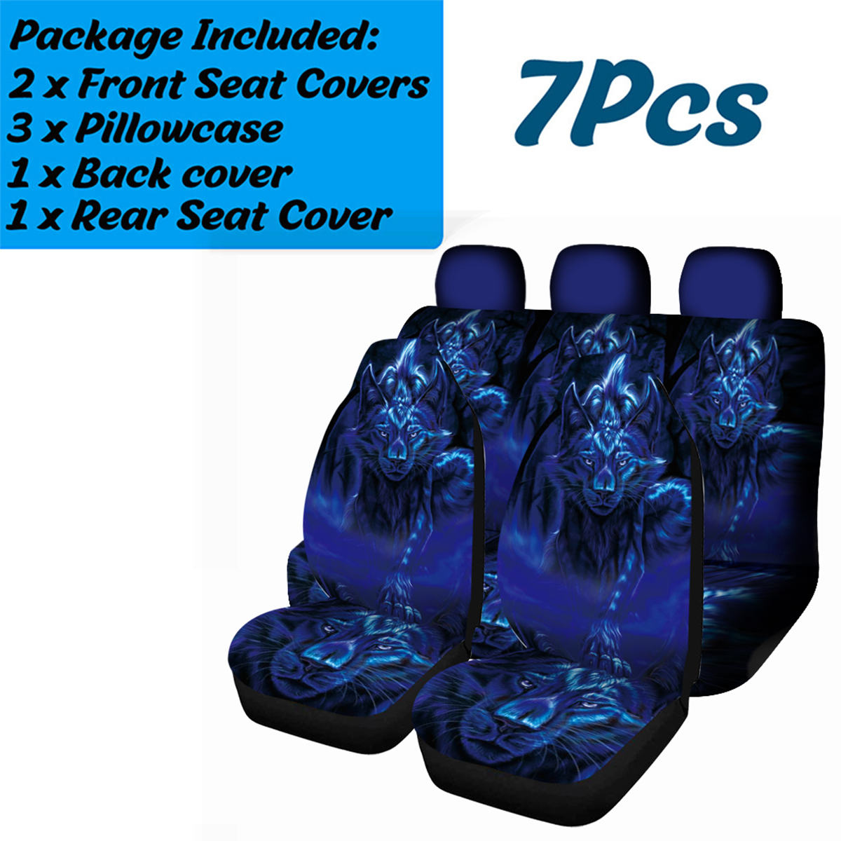 17PCS-Universal-Car-Seat-Cover-Blue-Leopard-Design-Front--Rear-Seat-Full-Protect-1790838