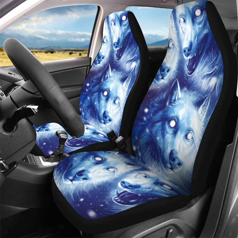 17PCS-Universal-Car-Seat-Cover-Wolf-Blue--White-Design-Front-Seat-Full-Protect-1790837