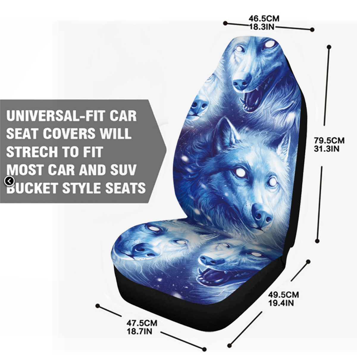 17PCS-Universal-Car-Seat-Cover-Wolf-Blue--White-Design-Front-Seat-Full-Protect-1790837