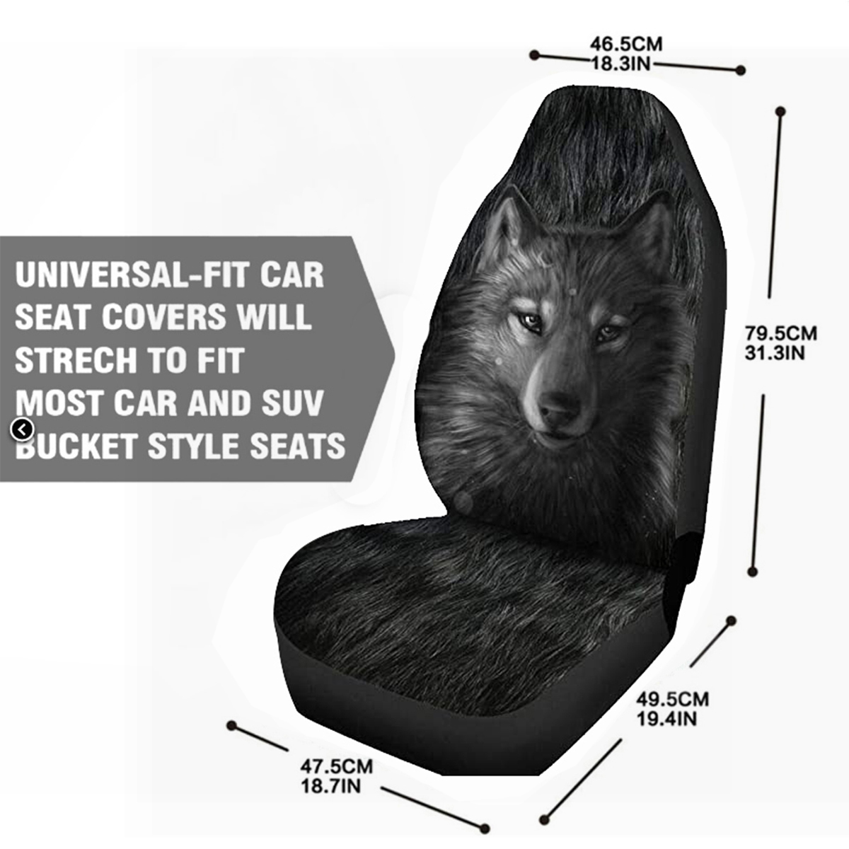 17PCS-Universal-Car-Seat-Covers-Grey-Wolf-Design-Front--Rear-Seat-Full-Covers-1818971