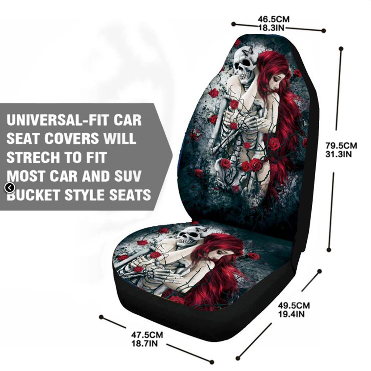 17PCS-Universal-Car-Seat-Covers-Skull--Women-Printing-Front--Rear-Seat-Full-Protect-1790826