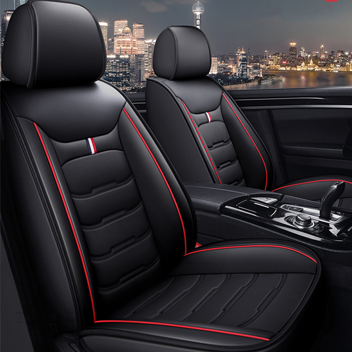 1PC-Universal-Car-SUV-Front-Seat-Cover-PU-Leather-Full-Surround-Protector-1764714