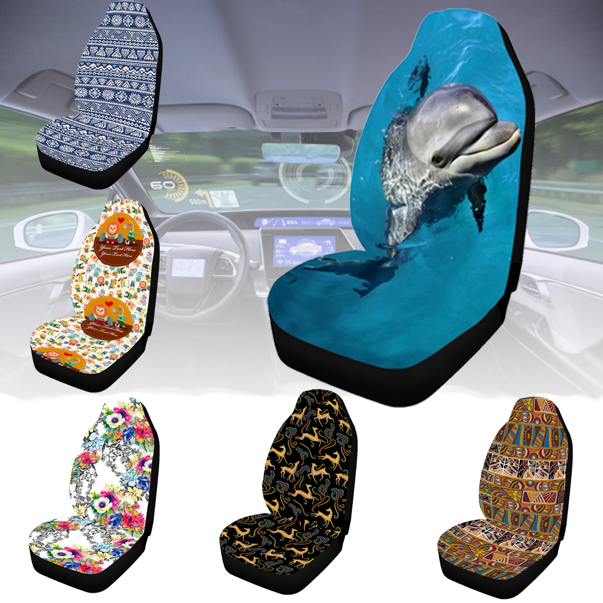 1PCS-Car-Seat-Covers-Animal-Print-Dolphin-Highback-Seat-Cushion-Protector-Uinversal-1733191