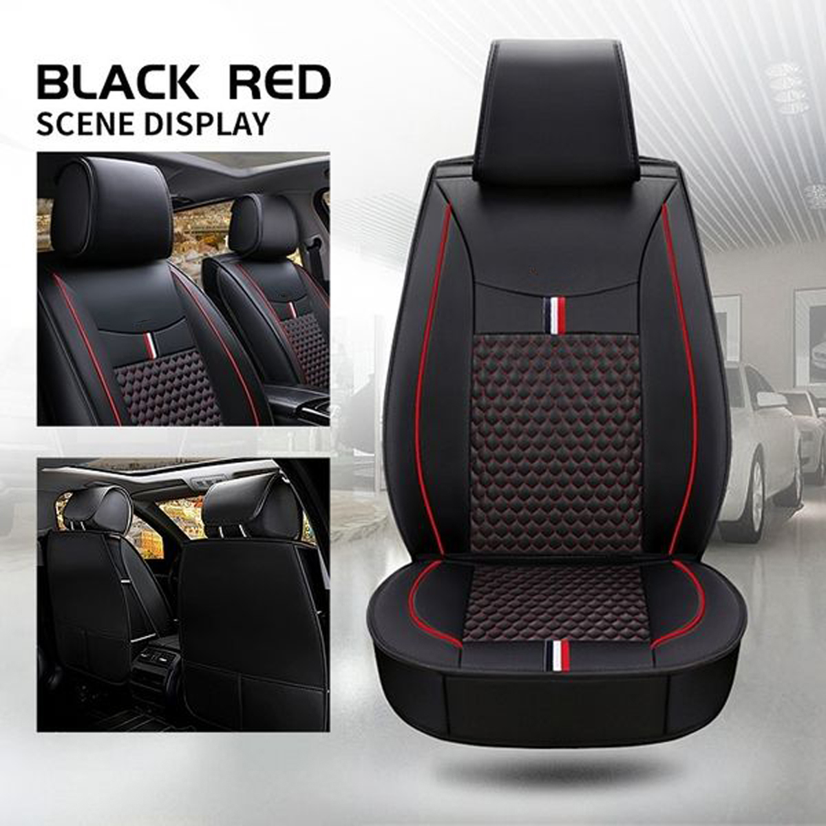 1x-Front-Car-Full-Seat-Cover-Waterproof-Dustproof-PU-Leather-Protector-Mat-Pad-1679017