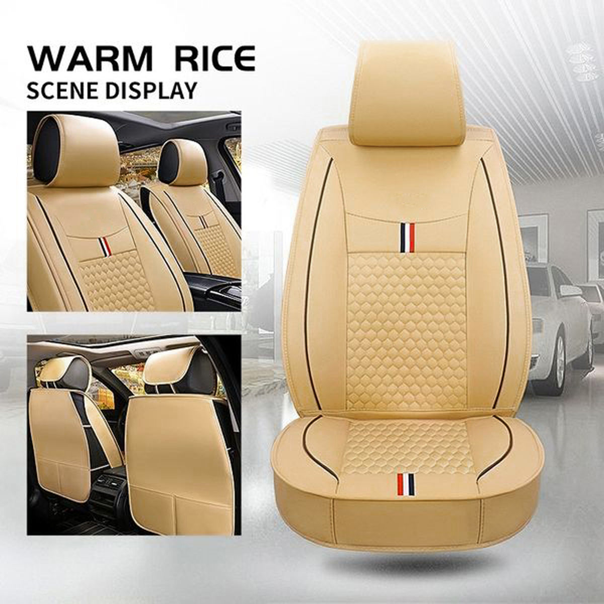 1x-Front-Car-Full-Seat-Cover-Waterproof-Dustproof-PU-Leather-Protector-Mat-Pad-1679017