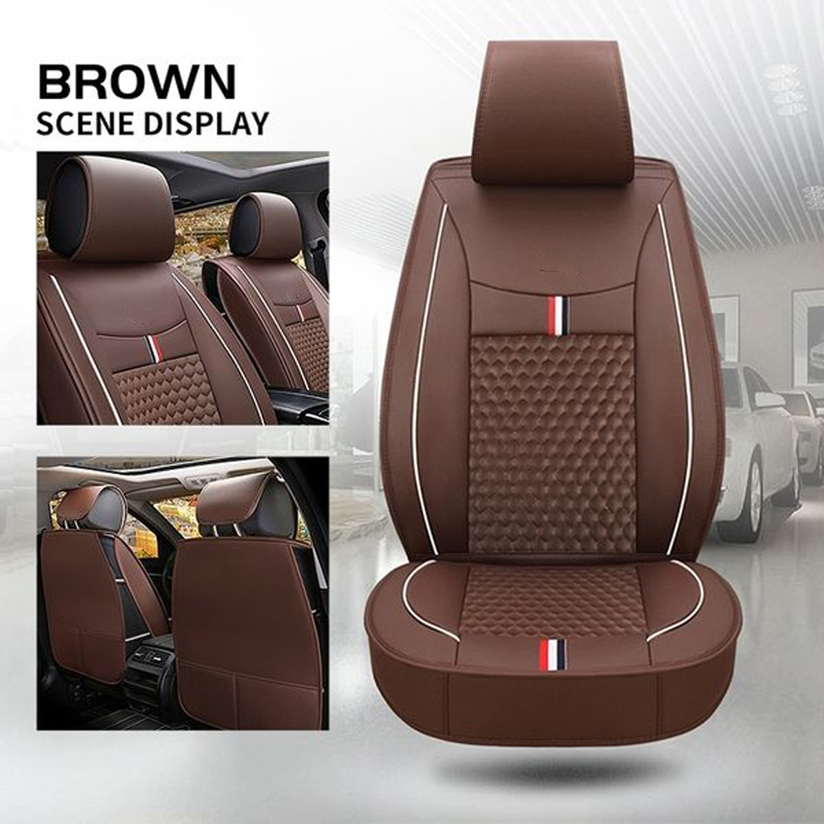 1x-Front-Car-Full-Seat-Cover-Waterproof-Dustproof-PU-Leather-Protector-Mat-Pad-1679017