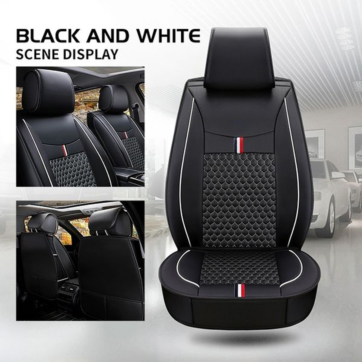 1x-Front-Car-Full-Seat-Cover-Waterproof-Dustproof-PU-Leather-Protector-Mat-Pad-1679017