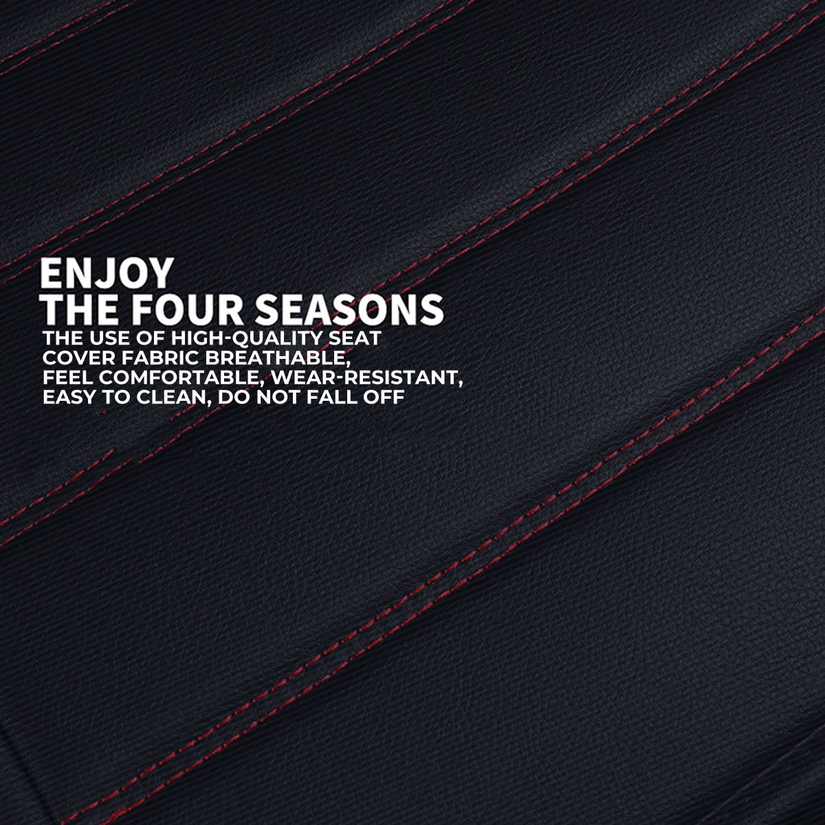 2PCS-Universal-PU-Leather-Car-Front-Seat-Cushion-Cover-Non-slip-Protector-Mat-Black-1754818