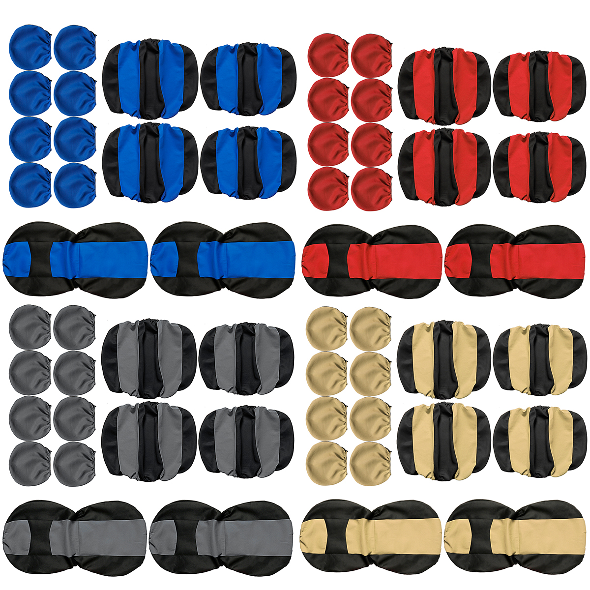 3-Row-8-Seats-14pcs-Car-Front-Rear-Seat-Cover-Protector-Cushion-Full-Set-Van-SUV-1662437