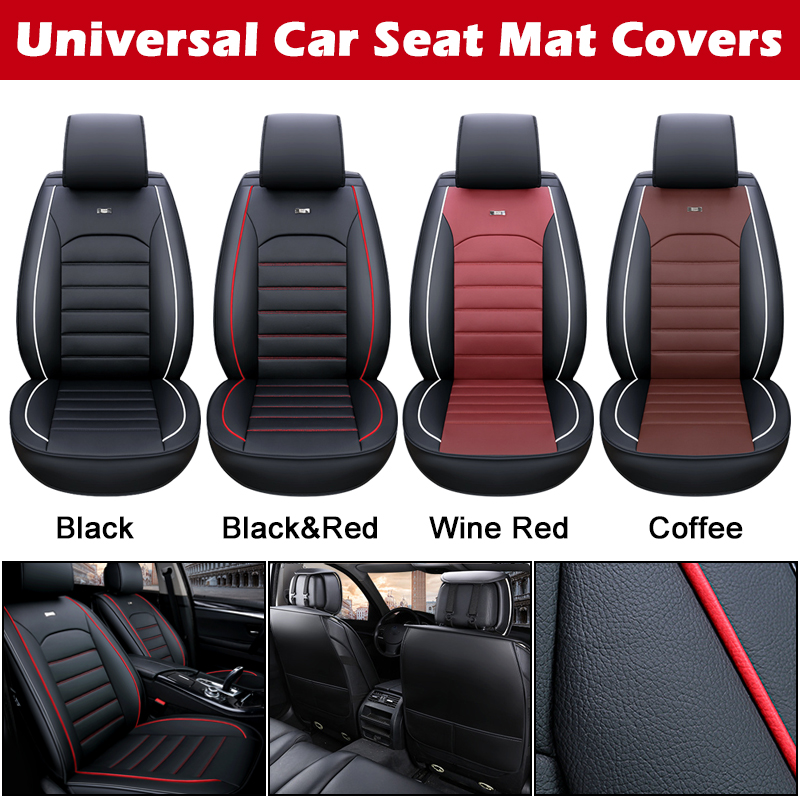 4-Colors-Universal-Full-Car-Seat-Mat-Cover-PU-Leather-Breathable-Cushion-Pad-Set-1630299