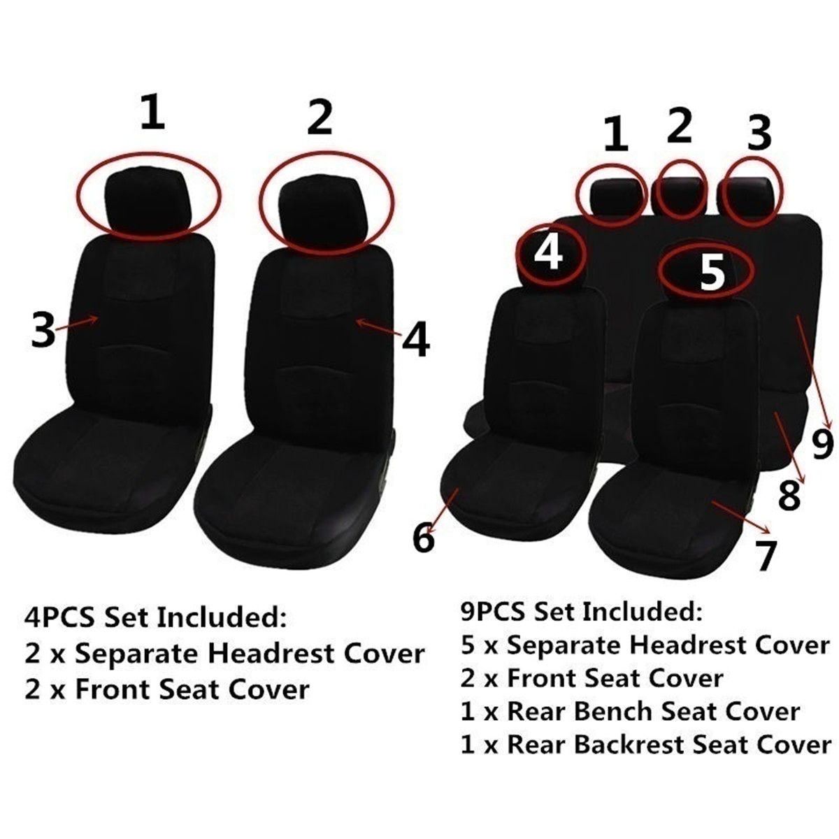 49PCS-Universal-Protectors-Full-Set-Auto-FrontRear-Seat-Covers-Fit-For-Car-Truck-SUV-1779039