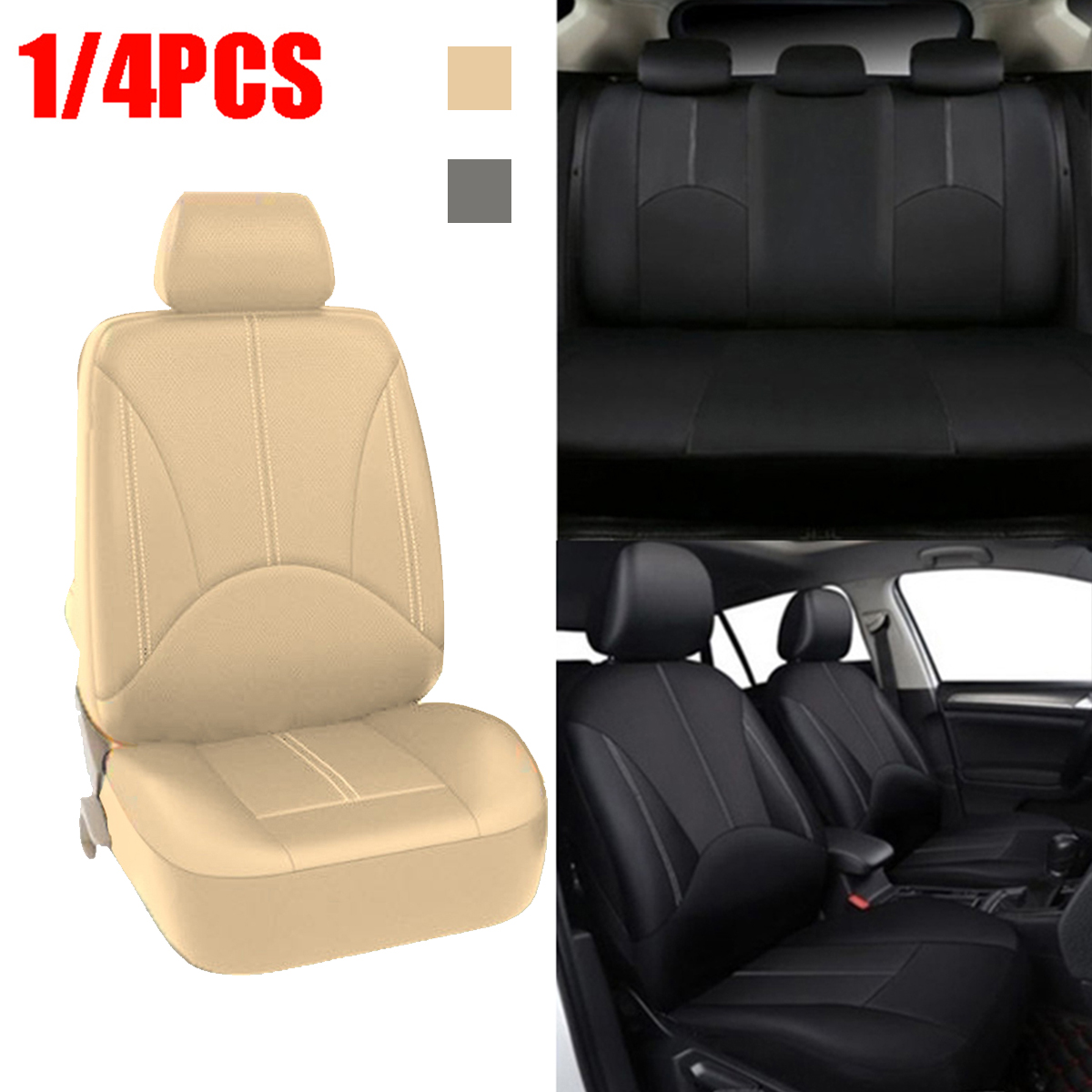 4PCS-Van-Front-Car-Seat-Cover-Faux-Leather-Mat-Pad-Universial-Cushion-1763498