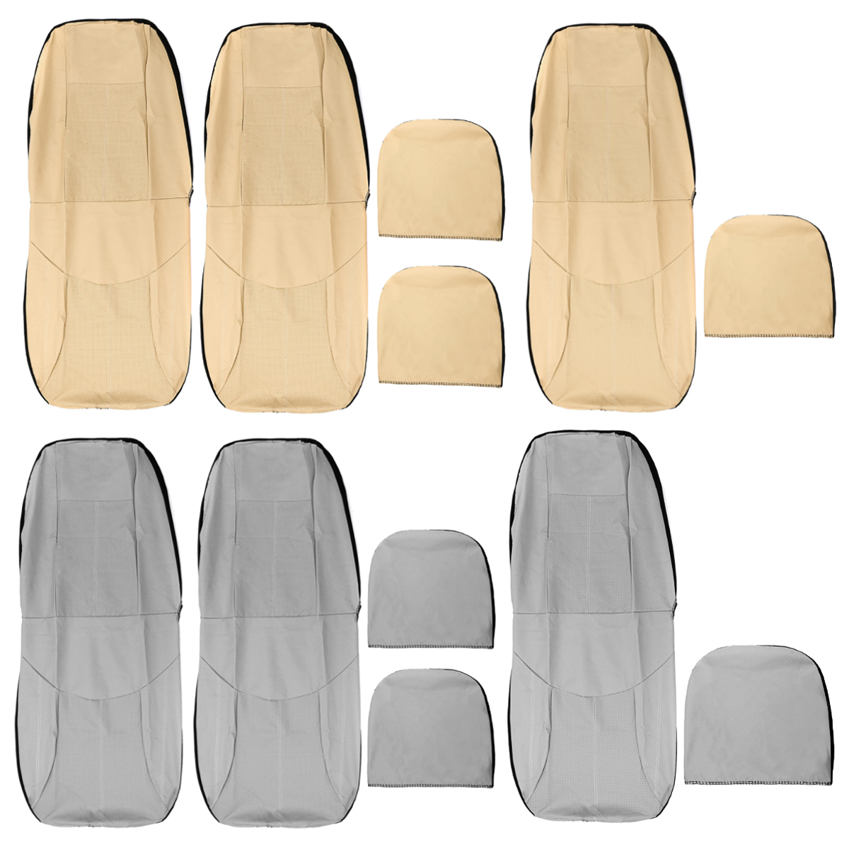 4PCS-Van-Front-Car-Seat-Cover-Faux-Leather-Mat-Pad-Universial-Cushion-1763498