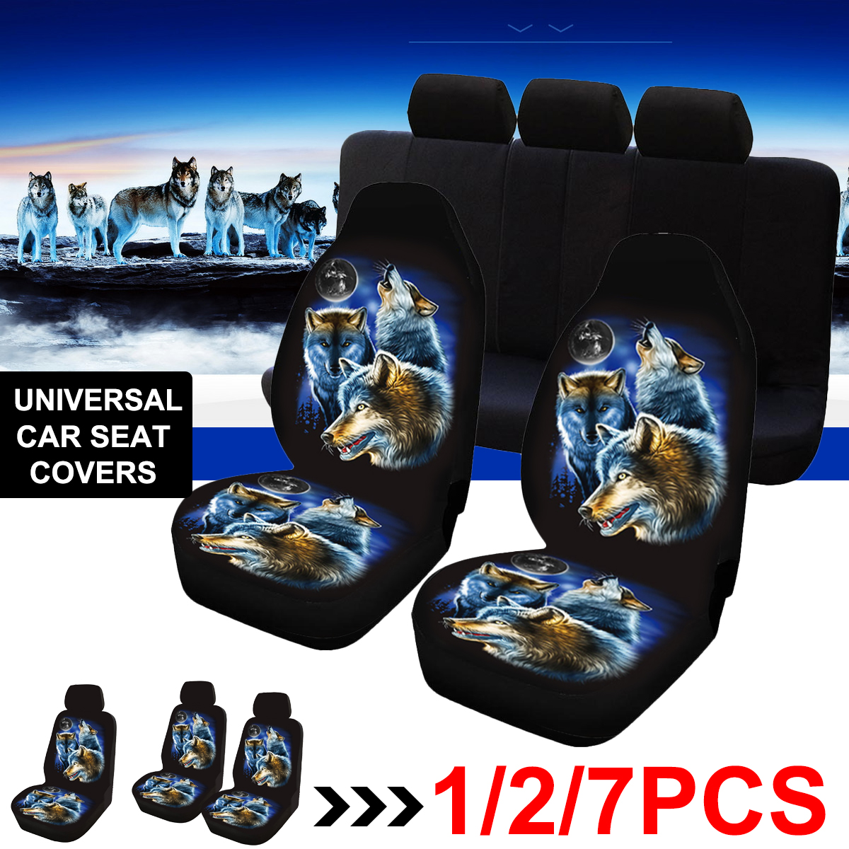 5-Seat-Universal-Wolf-Animal-Print-FrontFull-Car-Seat-Cover-Protectors-Covers-1700099