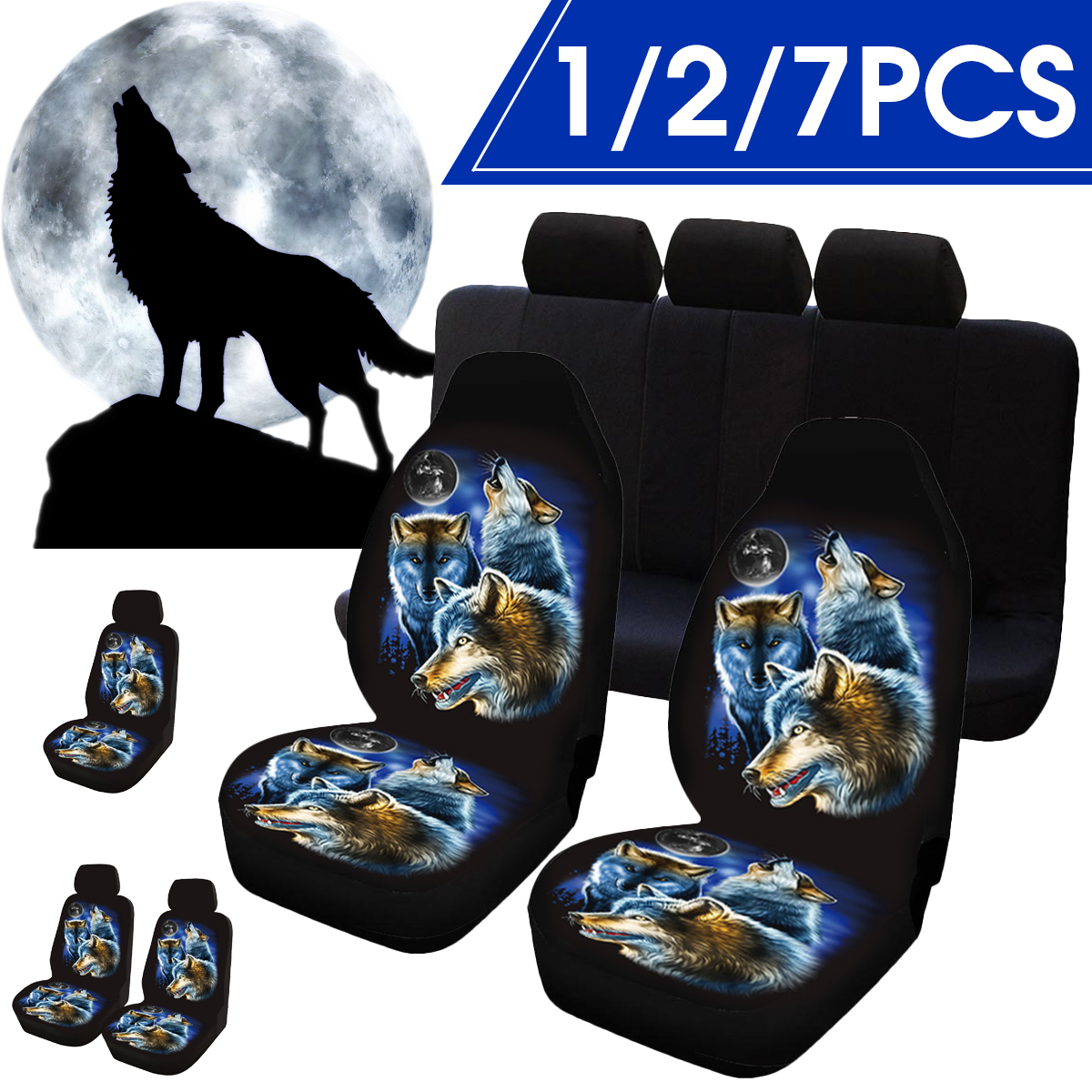 5-Seat-Universal-Wolf-Animal-Print-FrontFull-Car-Seat-Cover-Protectors-Covers-1700099