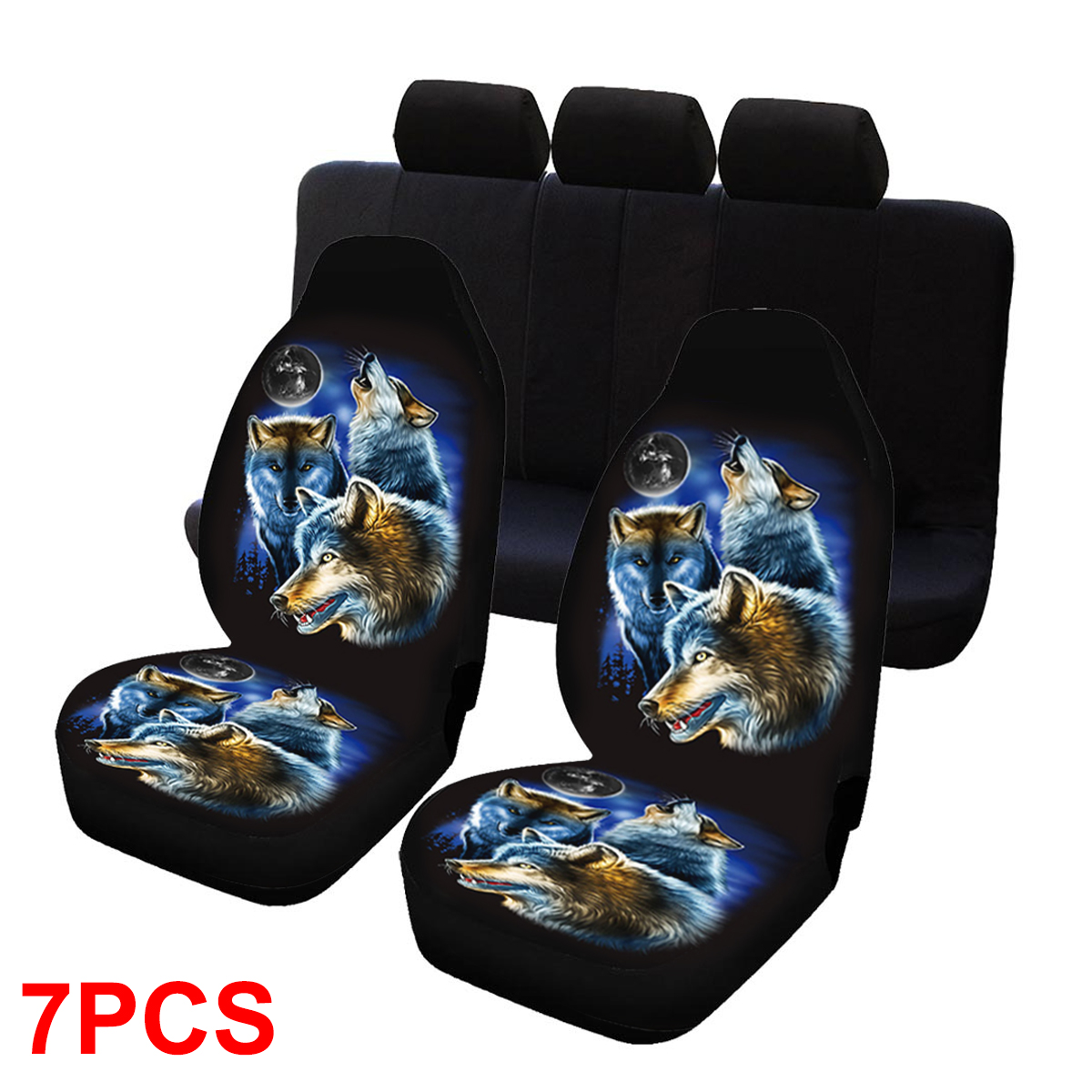 5-Seat-Universal-Wolf-Animal-Print-FrontFull-Car-Seat-Cover-Protectors-Covers-1700099