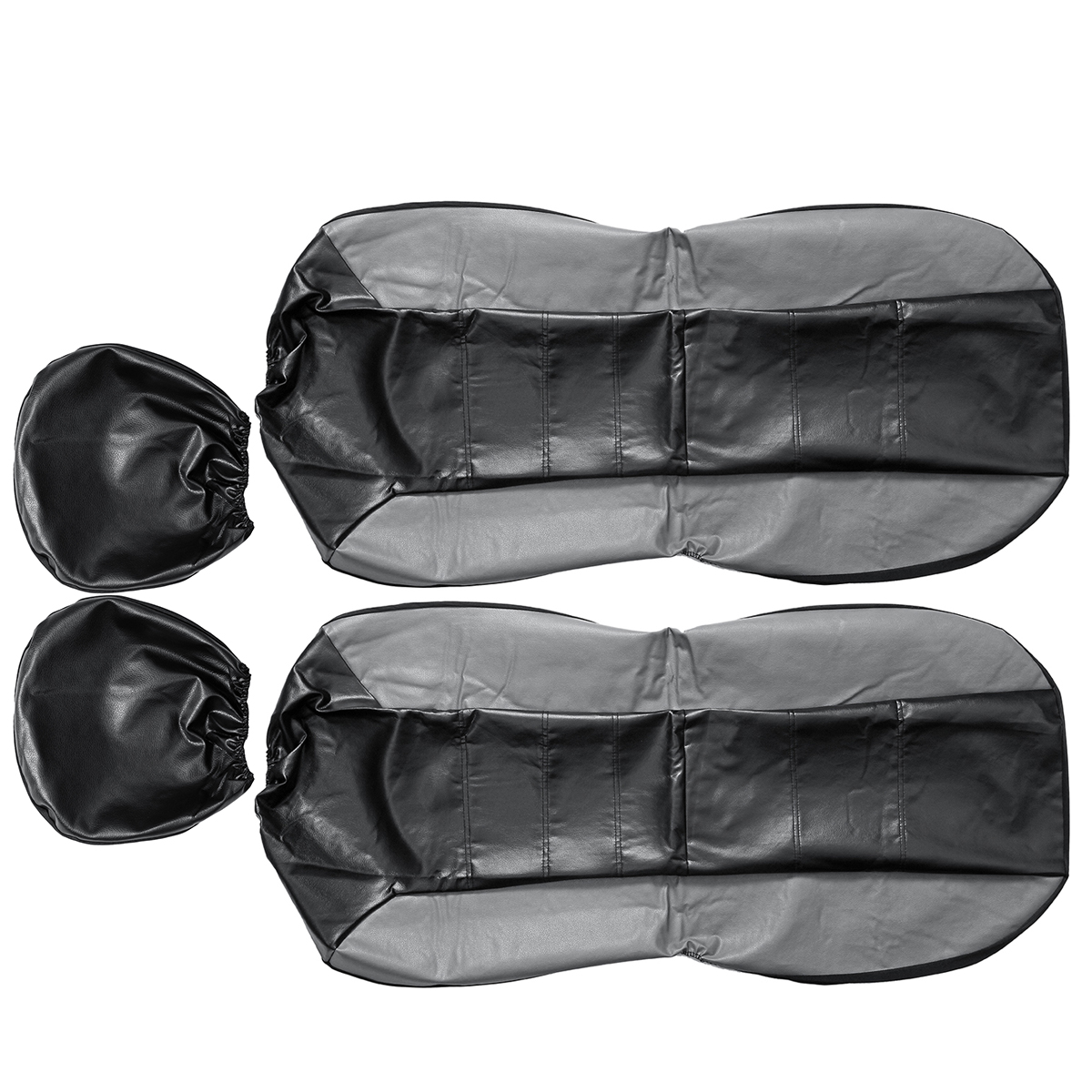 5-Seats-Universal-PU-Leather-Car-Cover-Seat-Protector-Cushion-Black-Front-Cover-1680465