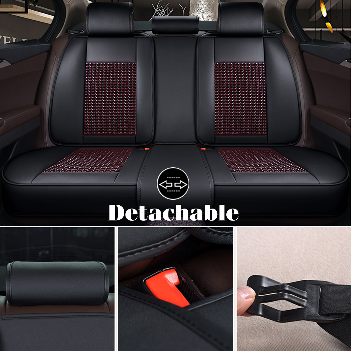 65x55x25-cm-B92936-Black-5-PU-Car-Seat--Cover-Universal-Fit-Covers-Adjustable-Bench-for-95-Types-of--1520832
