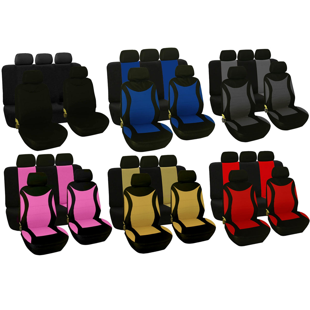 9-PcsSet-Car-Seat-Cushion-Headrest-Cover-Protective-FrontRear-Universal-1651366