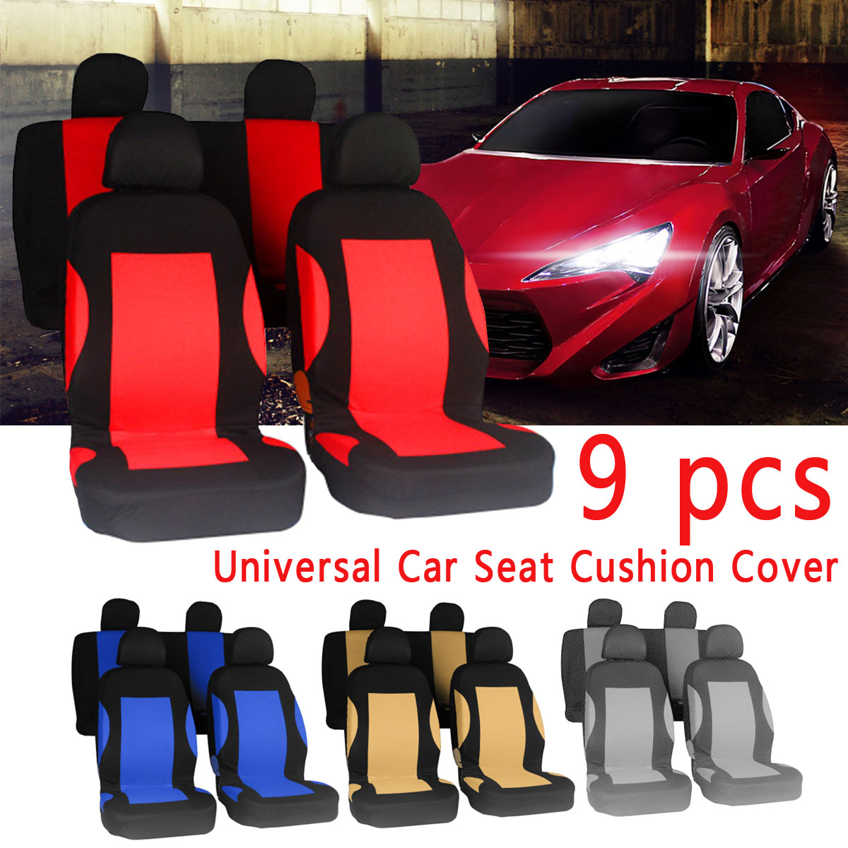 9xSet-Universal-Car-Auto-SUV-Seat-Cushion-Cover-Cover-Protector-Breathable-New-1662333