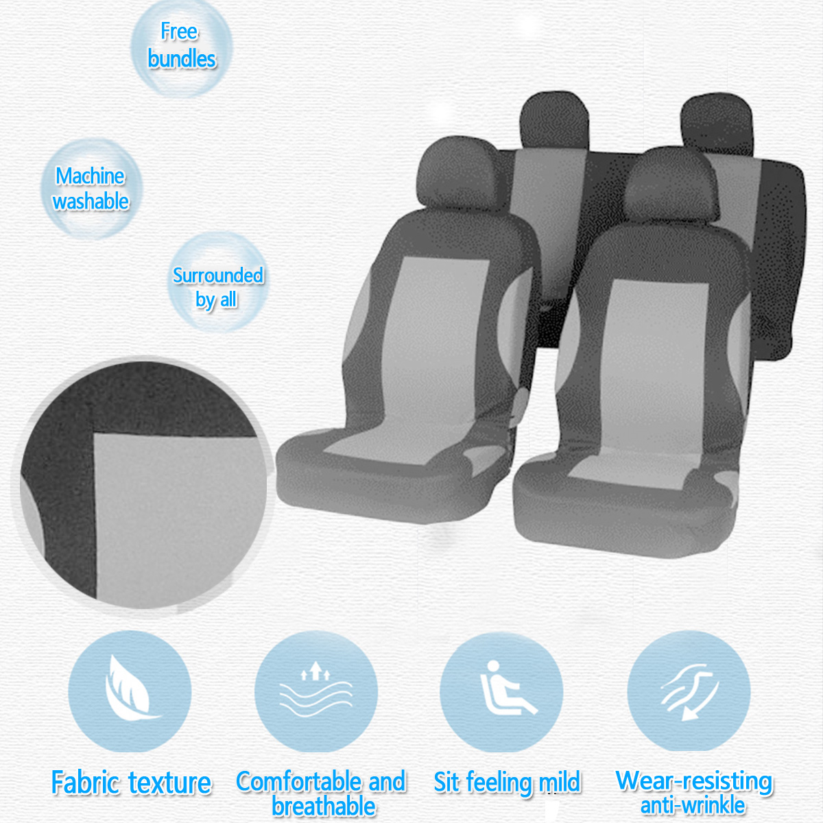 9xSet-Universal-Car-Auto-SUV-Seat-Cushion-Cover-Cover-Protector-Breathable-New-1662333