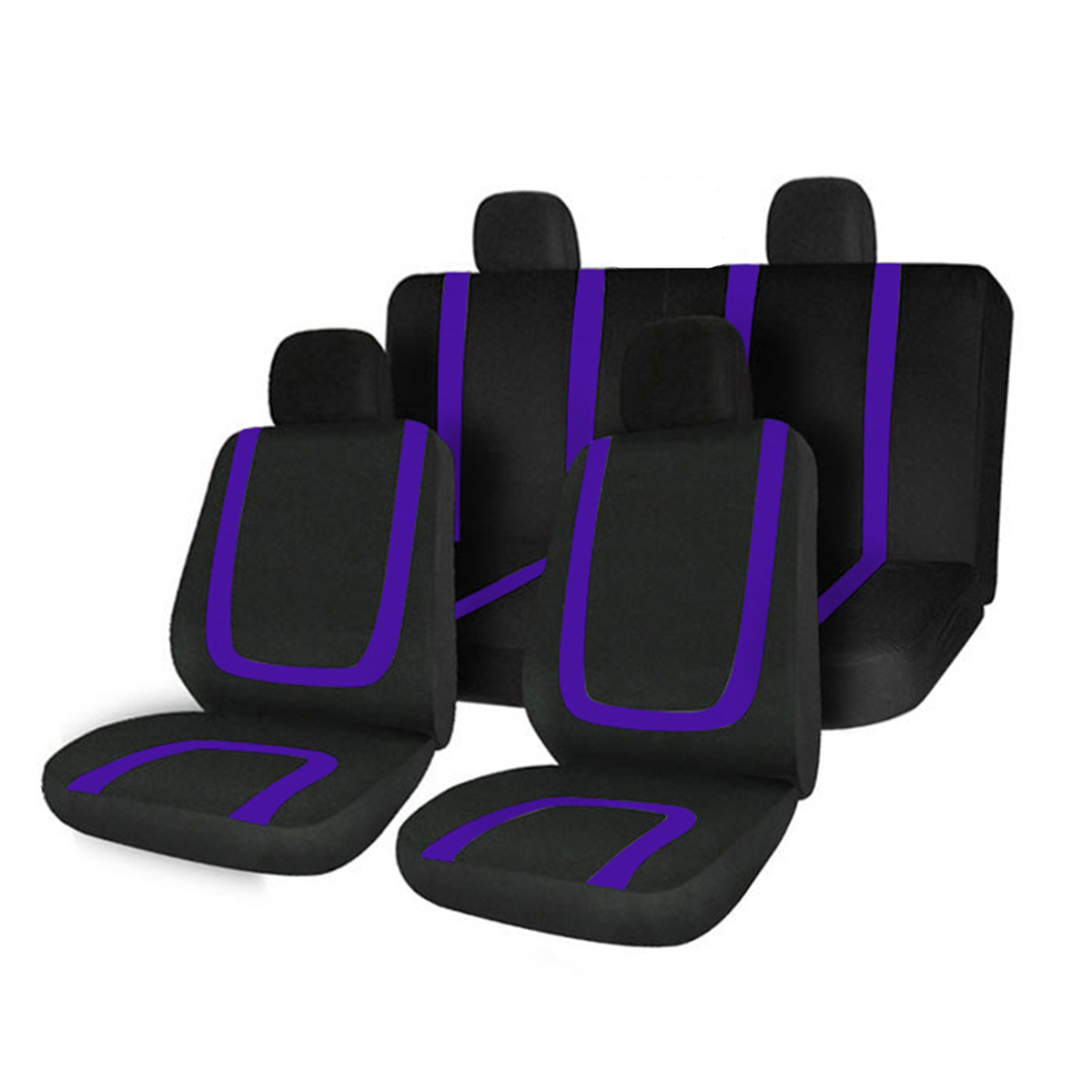 AU-Auto-Car-SUV-Seat-Covers-Full-Set-Full-Front--Rear-Head-Pillow-Case-Purple-1688985