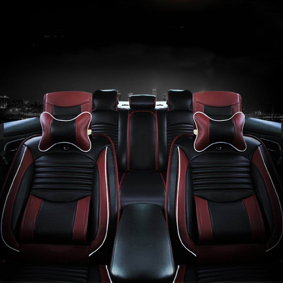 Black-PU-Leather-Full-Surround-Car-Seat-Cover-Cushion-Front--Rear-Set-Fit-for-5-Seat-Car-1158018