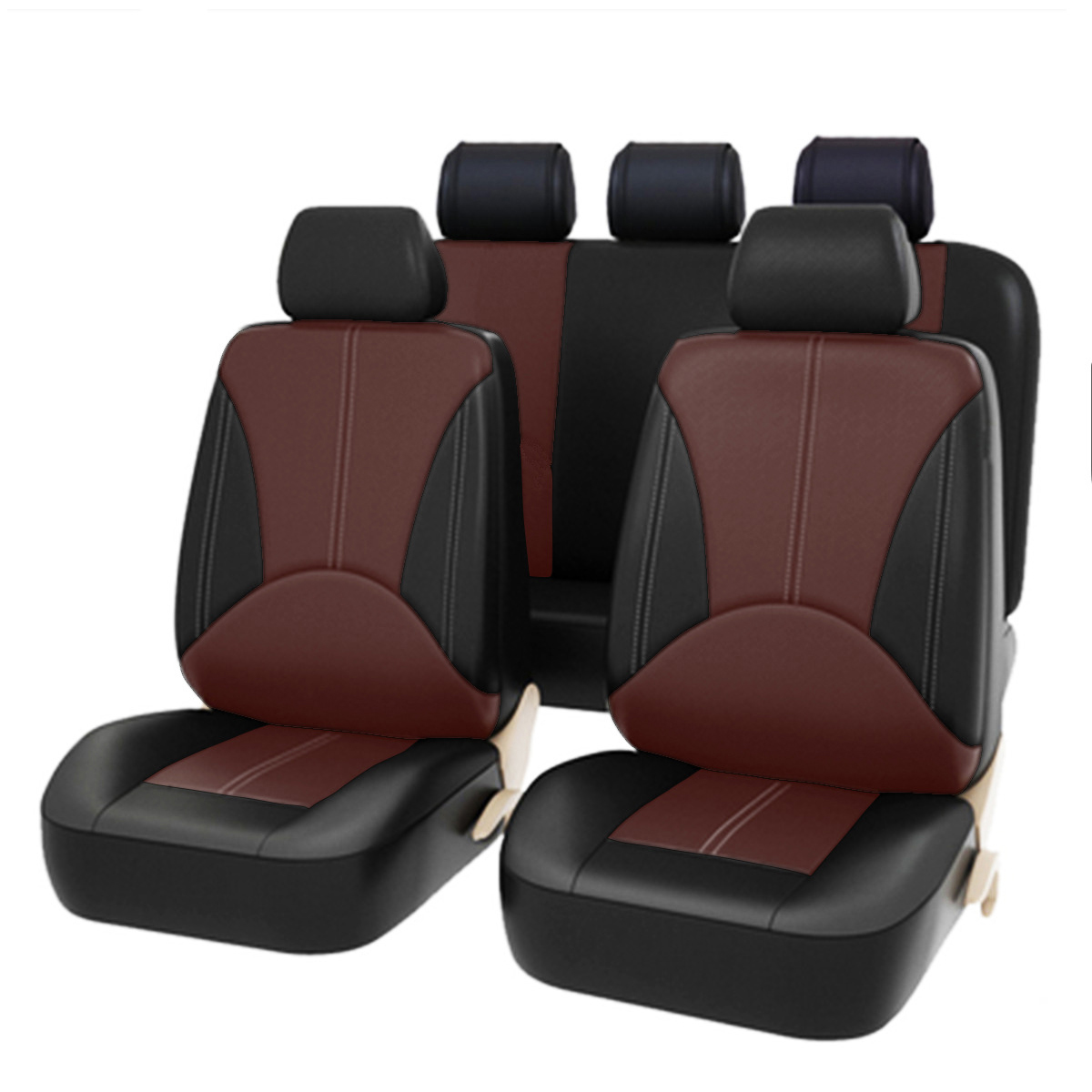 Bucket-Seat-Cover-Set-Front-Rear-Universal-for-Car-Sedan-Truck-SUV-PU-Leather-1664460