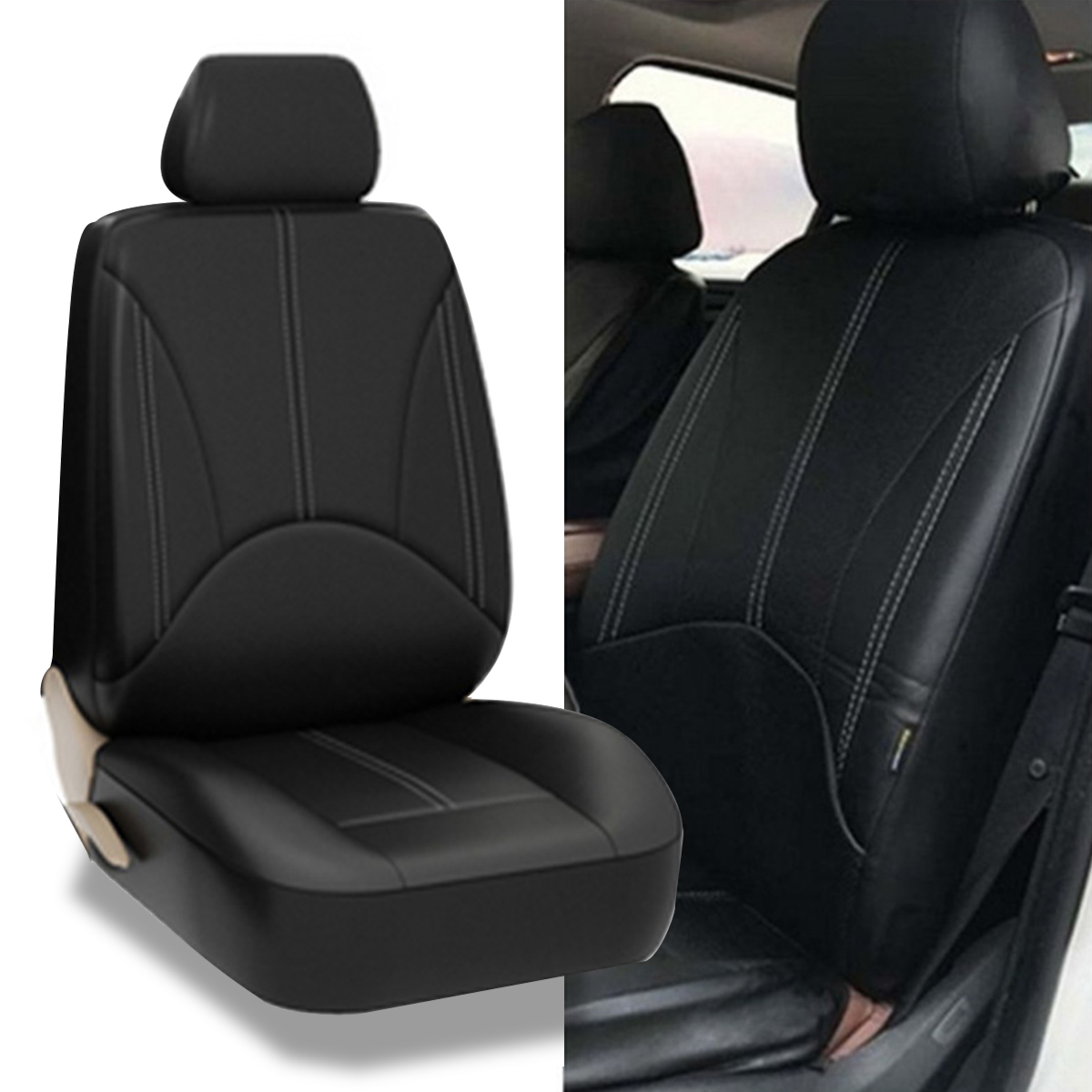 Bucket-Seat-Cover-Set-Front-Rear-Universal-for-Car-Sedan-Truck-SUV-PU-Leather-1664460