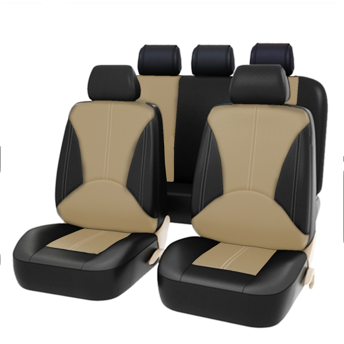 Bucket-Seat-Cover-Set-Front-Rear-Universal-for-Car-Sedan-Truck-SUV-PU-Leather-1664460