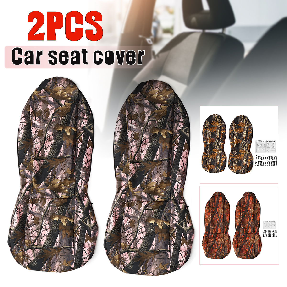 Camouflage-Camo-Car-Front-Seat-Cover-Protector-SUV-Van-Pickup-Truck-Off-Road-1683287