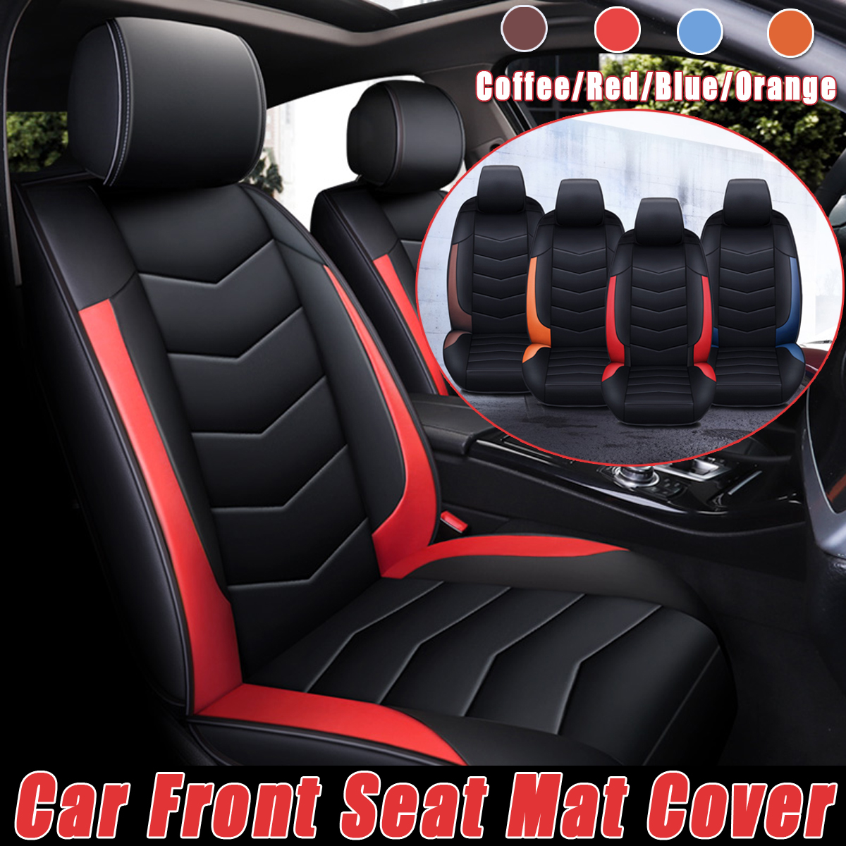 Car-Front-Seat-Mat-Cover-PU-Leather-Breathable-Cushion-Pad-Backrest-Universal-1651365