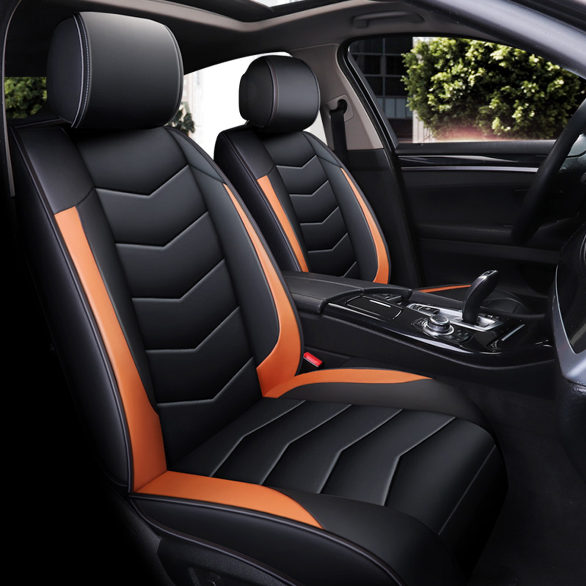 Car-Front-Seat-Mat-Cover-PU-Leather-Breathable-Cushion-Pad-Backrest-Universal-1651365