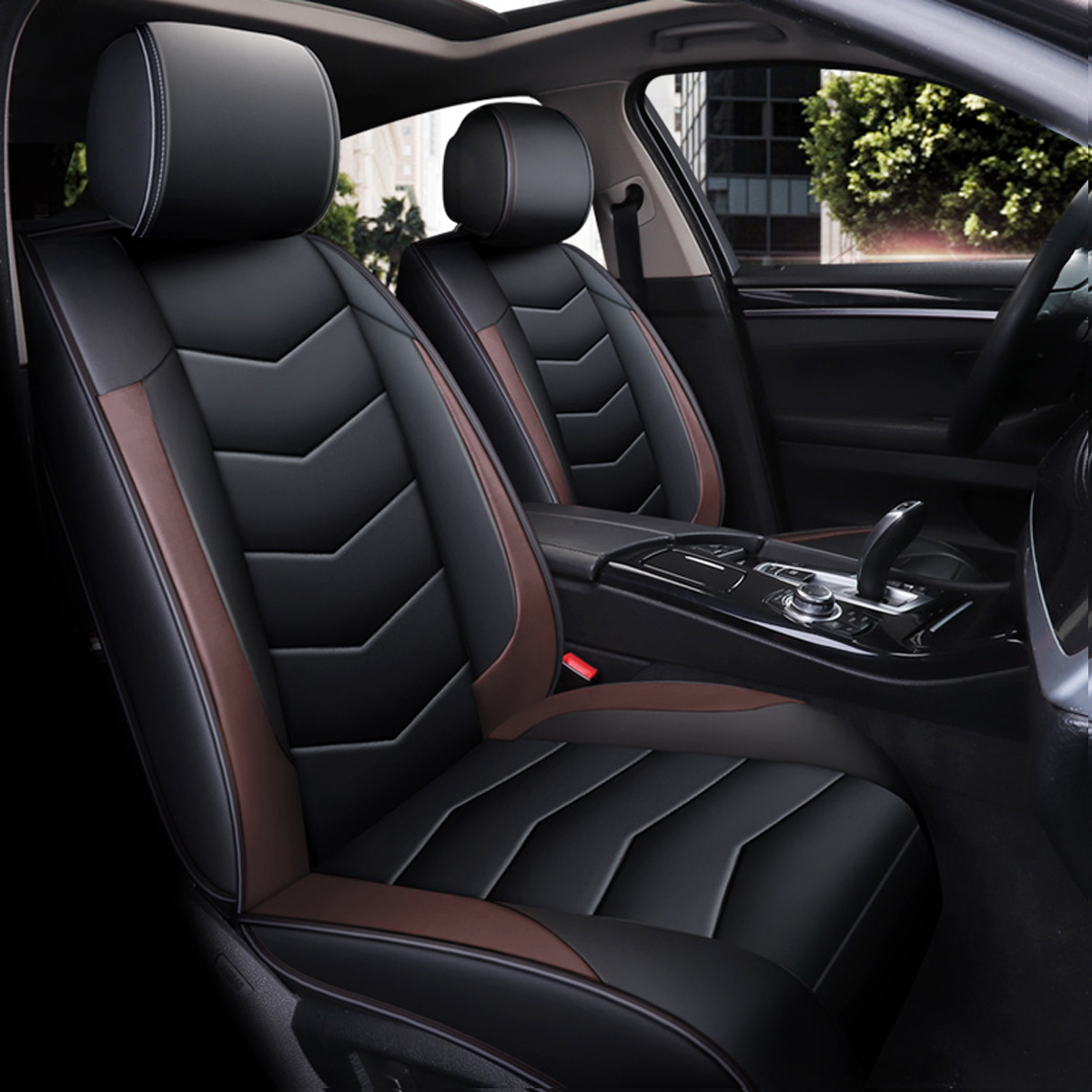 Car-Front-Seat-Mat-Cover-PU-Leather-Breathable-Cushion-Pad-Backrest-Universal-1651365
