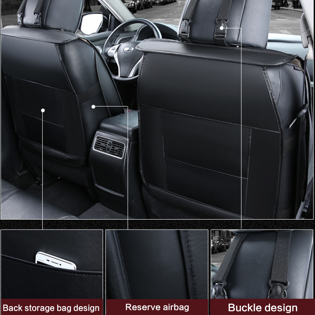 Double-PU-Leather-Car-Front-Seat-Cover-with-Pillow-Universal-for-Five-Seats-Car-Black-and-White-1381475