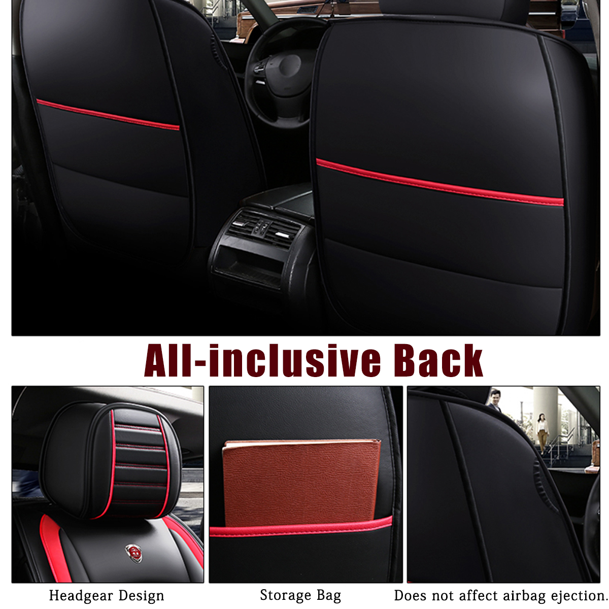 Full-Set-Universal-Car-Seat-Cover-Protector-PU-Leather-FrontRear-Seat-Cushion-1660086