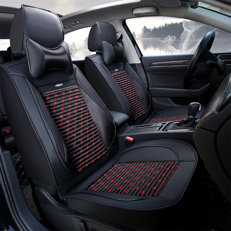 Full-surround-Universal-Car-Front-Seat-Cover-PU-Leather-Cushion-Mat-Back-Storage-1714638